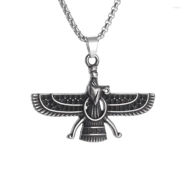 Anhänger Halsketten Gothic Tier Fliegender Adler Edelstahl Halskette Herren/Damen Domineering Trend Schmuck Geschenk Zubehör