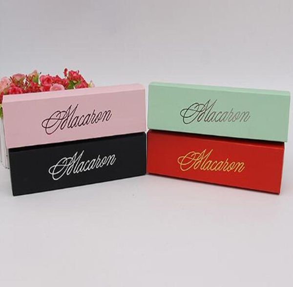 Macaron-Kuchenschachteln, selbstgemachte Macaron-Schokoladenschachteln, Keks-Muffin-Box, Einzelhandelspapierverpackung, 2035353 cm, Schwarz, Rosa, Grün von 5261223