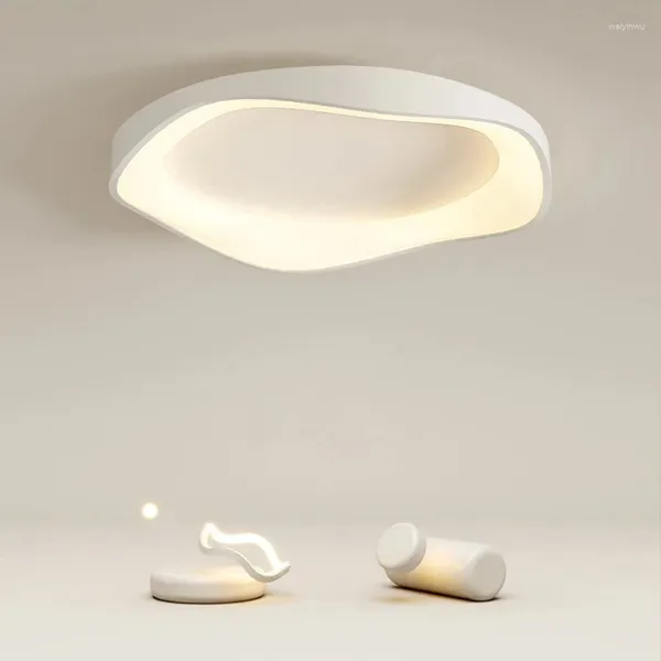 Plafoniere Moderne LED Luce Minimalista Nero Bianco Grigio Lampade a forma di fiore per soggiorno Sala da pranzo Camera da letto Studio Illuminazione