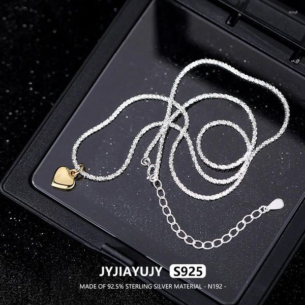 Ketten JYJIAYUJY Ganze Original Sterling Silber S925 Halskette Auf Lager Gold Herz Design Mode Schmuck Geschenk Täglichen Gebrauch N192