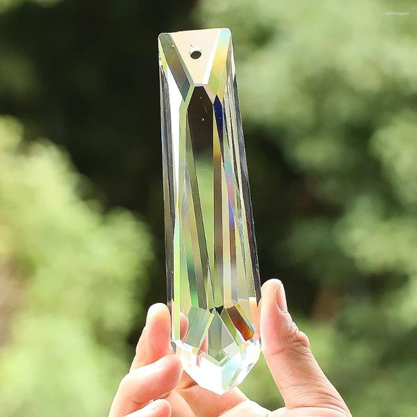 Kronleuchter Kristall 150mm Klarglas Abnormität Facettiertes Prisma Pfeil Anhänger Glänzender Sonnenfänger Brechung Beleuchtung Hängende Dekoration