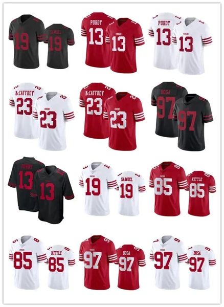 Jersey de futebol infantil São Francisco49ersmens Mulheres jovens Brock Purdy Christian McCaffrey George Kittle Nick Bosa Deebo Samuel F.U.S.E.Vapor