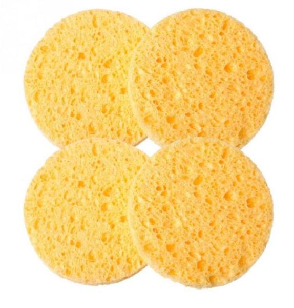 Ganze 20 Stück natürliche Holzfaser weiche Gesichtswaschschwamm Make-up-Tools Frauen Reinigungsschwamm Puff Pad 4419409