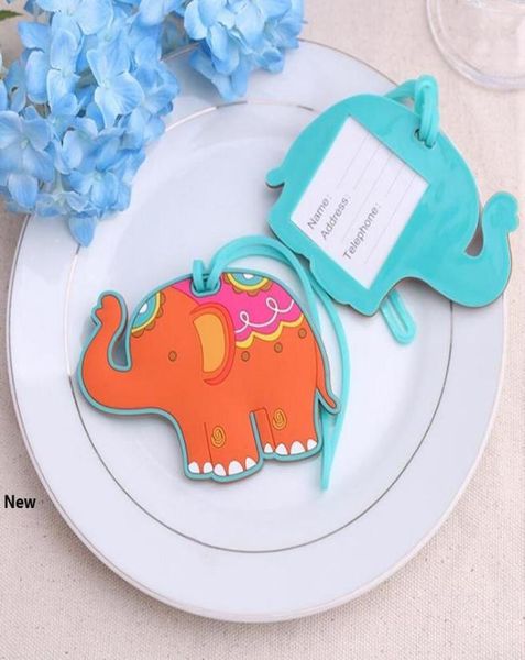 50 pezzi Etichette per bagagli elefante fortunato Bomboniere per baby shower Omaggi per feste di matrimonio Regalo Bagagli aerei Regali creativi RRA19095613953