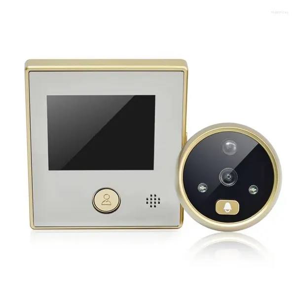 Campainhas 3 polegadas TFT Color HD Digital Door Camera Eye Doorbell Detecção de movimento elétrico 160 graus visualizador de olho mágico vídeo