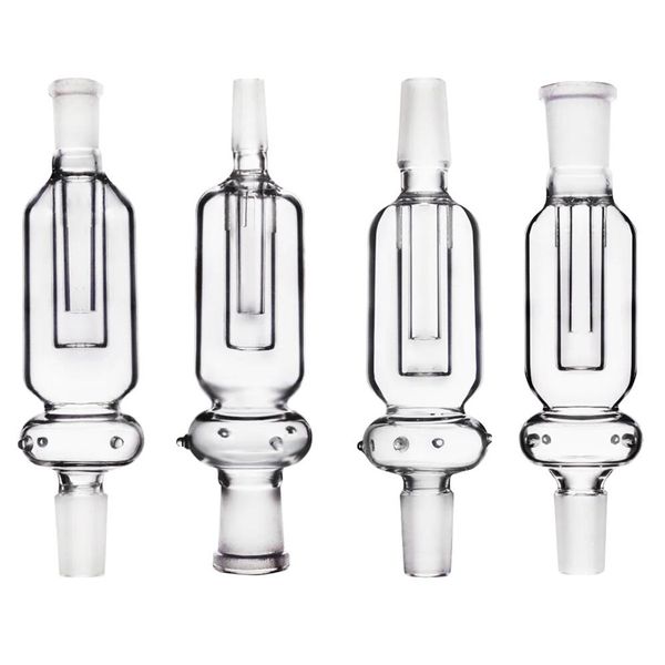 Nektar Toplayıcı Cam Harnaklar 10mm 14mm Erkek - Kadın Su Borusu Bong Cam Adaptör Kül Catcher Reclaimer Bubbler