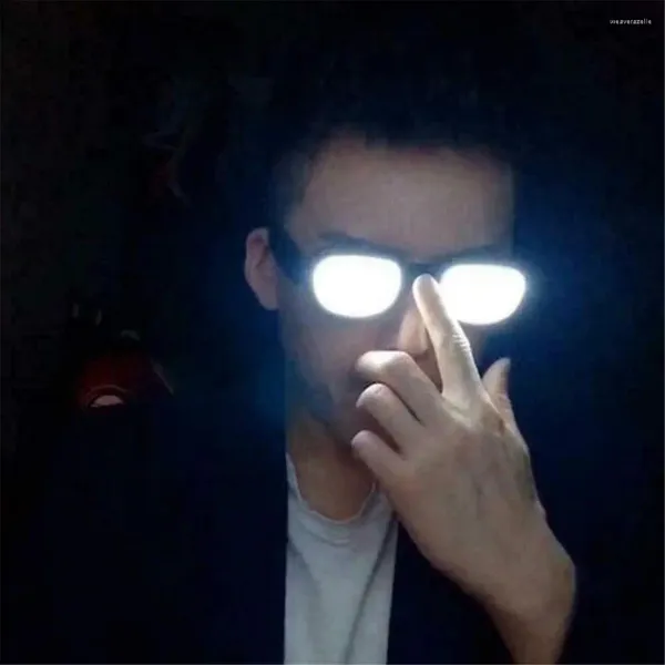 Parti Beyaz Luminous Glasses için Güneş Gözlüğü Cosplay Anti-mırıldan