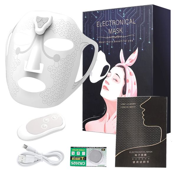 Maschera elettronica Ricarica Dispositivo per massaggio Massaggiatore viso Maschera Maschera di bellezza Anti-acne Rimozione delle rughe Strumenti per la cura della pelle 240109