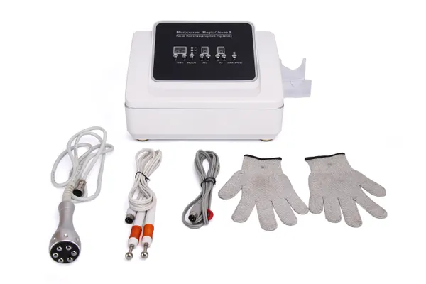 Бесплатная доставка 2 в 1 RF микротоковая перчатка для лица подтяжка лица с волшебными перчатками микроканальное устройство для ухода за кожей