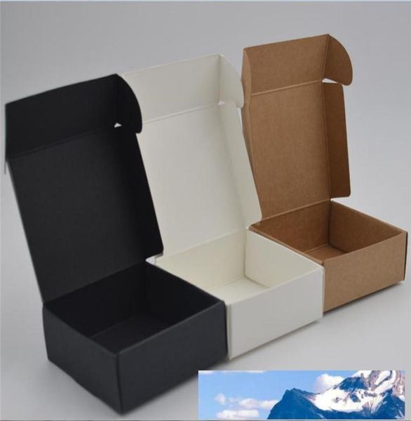 Маленькая коробка из крафт-бумагиКоричневая картонная мыльница ручной работыБелая подарочная коробка из крафт-бумагиЧерная упаковка шкатулка для драгоценностей8567662