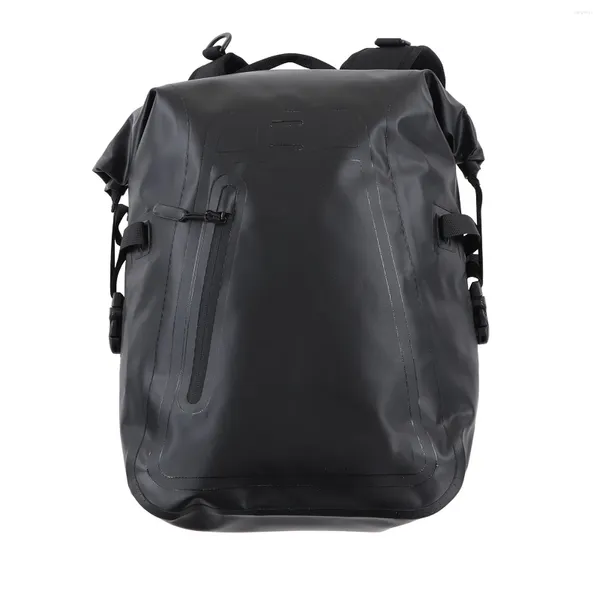 Outdoor-Taschen, großer Reiserucksack, 25 l, atmungsaktiv, schwarz, wasserabweisend, PVC, starke Tragfähigkeit, verstellbar für Camping