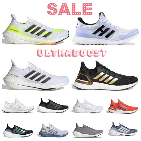 Ultraboosts 20 21 UB Uomo Scarpe da corsa casual Trainer 6.0 4.0 5.0 Ultra Core Triple Nero Bianco Blu solare metallizzato Tech Indigo Viola Dash Grigio Sneakers da esterno Runner