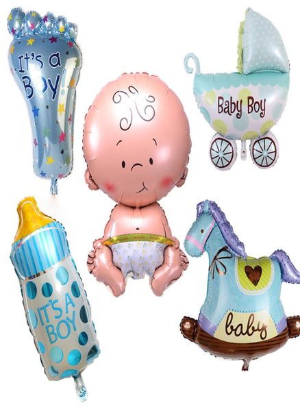 5 pezzi set palloncini per baby shower foglio di alluminio palline di elio ragazzo ragazza palloncini ad aria giocattoli festa di compleanno per bambini decorazione fai da te forniture9863523