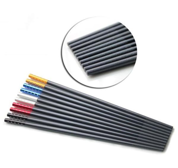 Siyah Alloy Chopstick Baskı Çinli Yemek çubuğu tüm012343331282