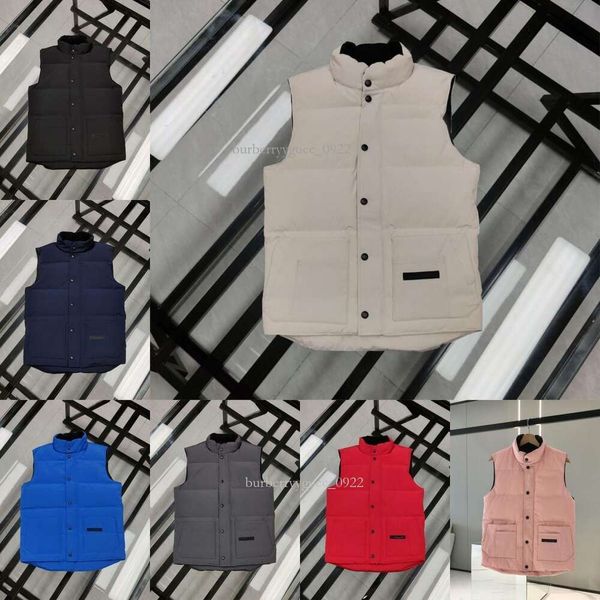 Colete Designer colete coletes masculinos jaqueta de material de penas casaco solto preto e branco gola casaco gilet tamanho xl moda pato branco para baixo