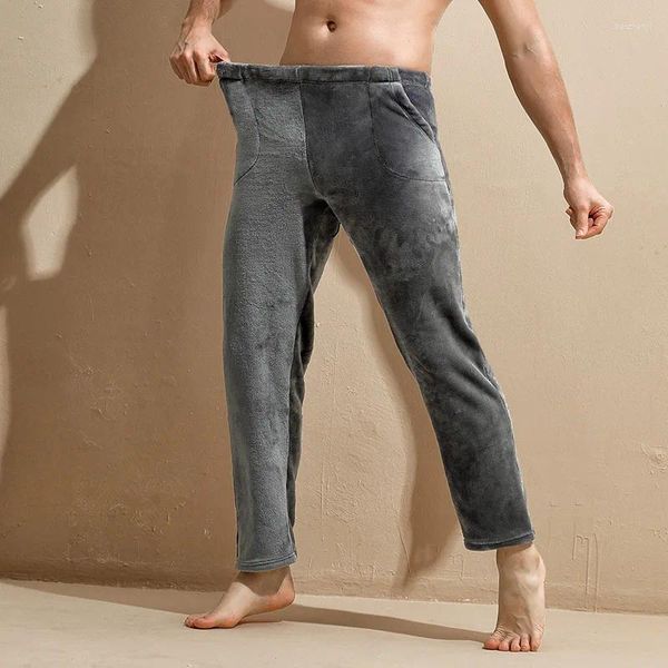 Pantaloni intimi termici da uomo Pantaloni sportivi oversize da uomo Jeans Pantaloni lunghi Capris Felpa Set da allenamento invernale Techwear Warm Wide Boys Man