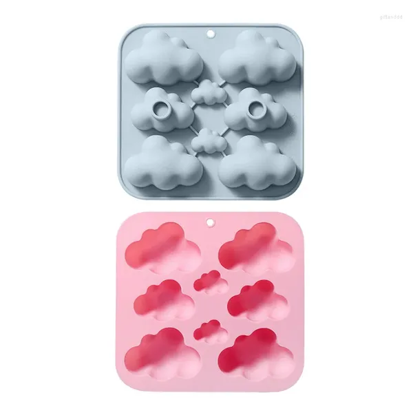 Moldes de cozimento 8 buracos em forma de nuvem de silicone copo de papel bolo modelo de chocolate diferentes formas em moldes de cola de gota de cristal