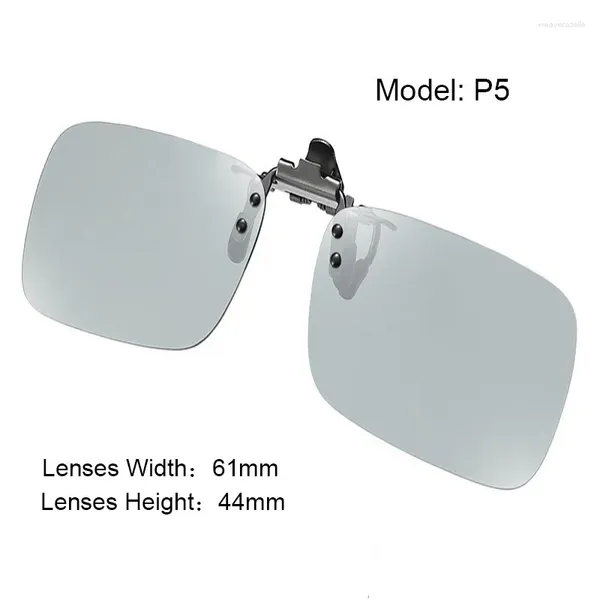 Lunettes de soleil Pochromic Grey Polarized Clip sur Mater Bridge Can Up Hommes Femmes Lunettes de soleil Installer sur le cadre