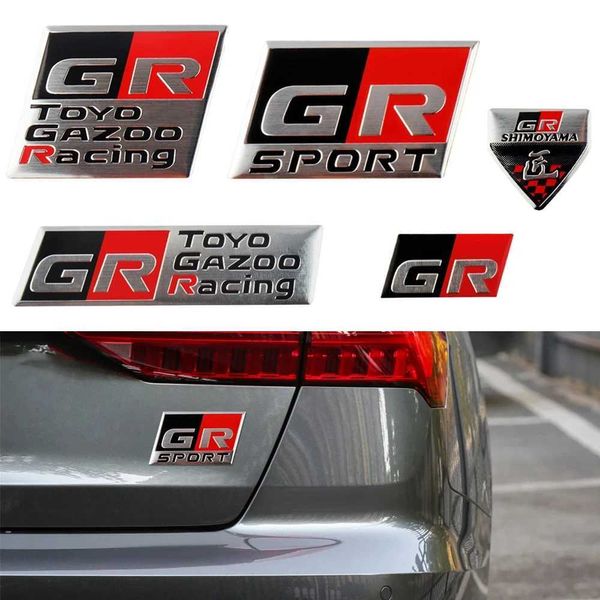 Alluminio GR SPORT Emblema GAZOO RACING Distintivo Auto Body Trunk Decor adesivo per Toyota Alphard Avensis Prius Verso Crown Yaris