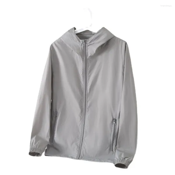 Erkek Ceketleri Ceket Üst Ceket Tatil Zip-up Günlük Kadın/Erkek Tatil Kapşonlu Buz İpek L-4XL Uzun Kollu Sold Renk