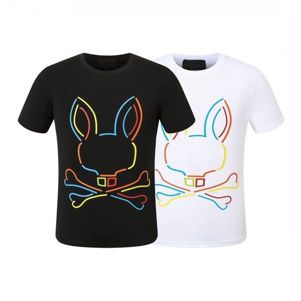 2024 Yaz Erkek Tasarımcı Tavşan Tişörtler Trendler Marka Tavşan Kağıt Kesme Örümcek Yuvarlak Boyun Gevşek Pamuk Pamuk T-Shirt Erkek ve Kadın Grafik Tee