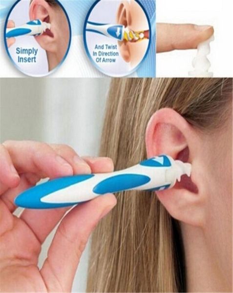 Novas ferramentas de remoção de cera de ouvido espiral macio limpador de cabeça picaretas fácil swab4267695