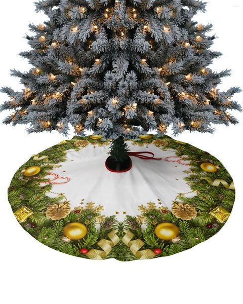 Decorazioni natalizie 122 cm Gonna ad albero Circular Modello circolare Nego di pino Lantern Assini di Natale Matro Cappe