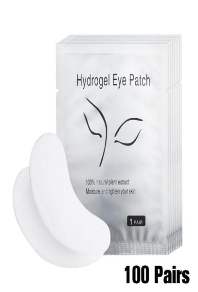Patches de gel para os olhos 100 pares de pacotes hidratantes para cuidados com os olhos, adesivos de papel sob almofadas para os olhos, cílios para maquiagem 7160261