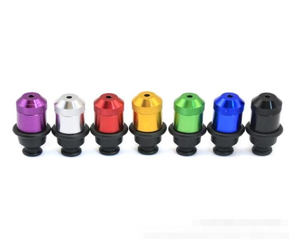 Capezzolo da 53 mm Pipa da fumo in metallo Tubo da fiuto per tabacco Tubi per sigarette a mano 7 colori 2 stili Scegli la bocca in gomma resistente Top6062930