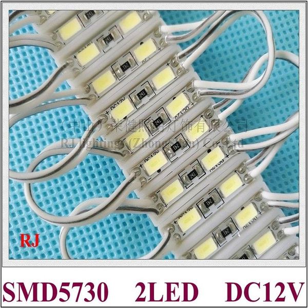 26mm 07mm 2 led SMD 5730 Modulo LED lampada retroilluminazione a LED per mini insegna e lettere DC12V 2led IP65262s