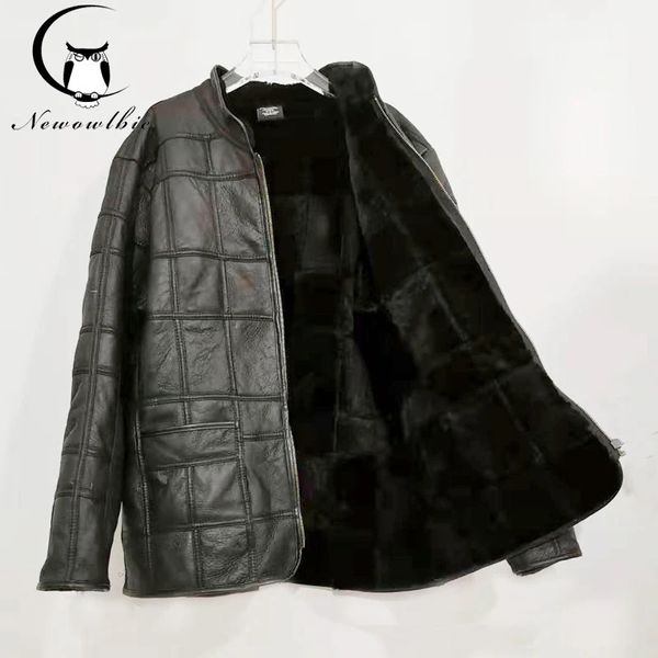 Jaqueta de pele masculina quente 100% casaco de pele de carneiro real jaquetas masculinas jaqueta de couro tamanho grosso personalizado 240108