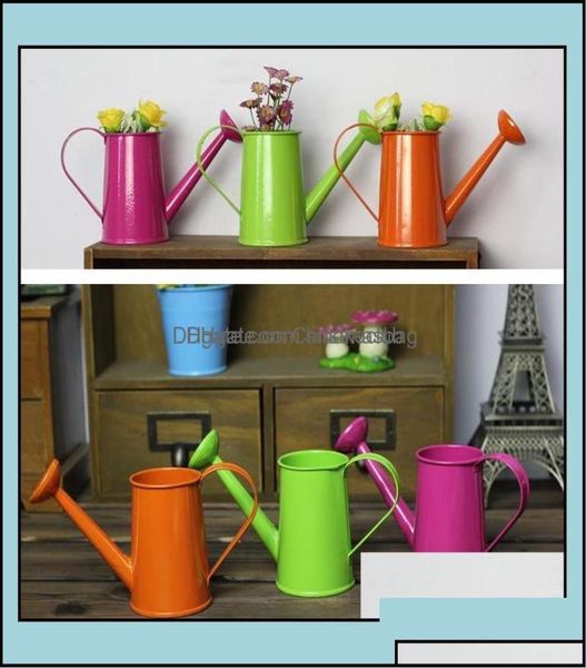 Outros suprimentos de festa de evento festivo casa jardim metal favor balde mini pequeno regador balde flor decorativa latas de água baldes 4189144