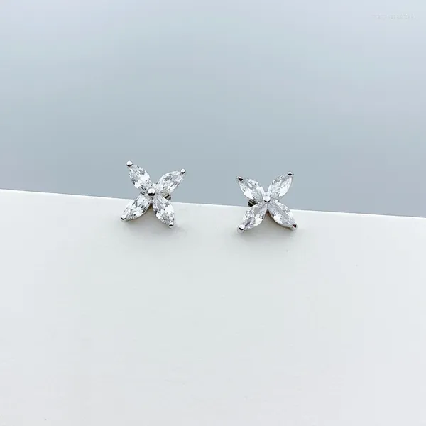 Ohrstecker für Damen, S925-Sterlingsilber, klassisch, modisch, eingelegter Oliven-Punkt-Ring, hochwertiger Schmuck, Urlaubsgeschenke