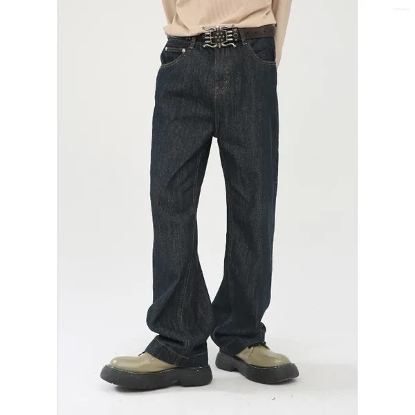 Männer Jeans Schwarz Koreanische Mode Y2k Lose Beiläufige Gerade Für Männer Straße Trendy Baggy Denim Hosen Hohe Taille Niedrigen preis Lange Hosen