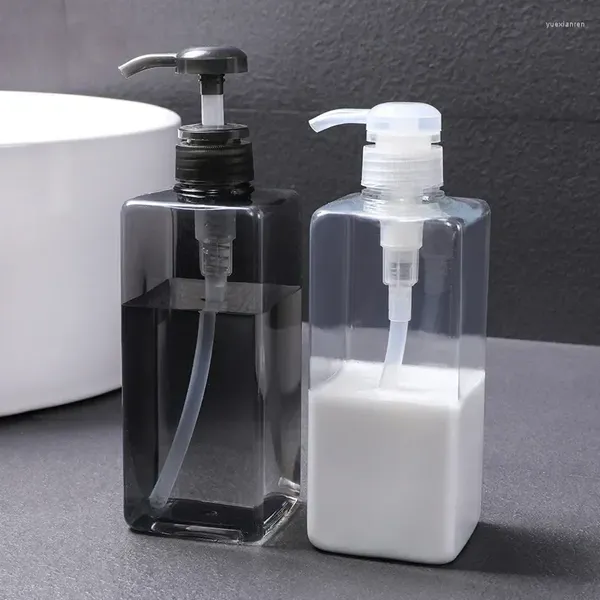 Dispenser di sapone liquido per mani, 600 ml, lozione, bagno, corpo, cosmetici, pressa trasparente, bottiglie per lavaggio solido