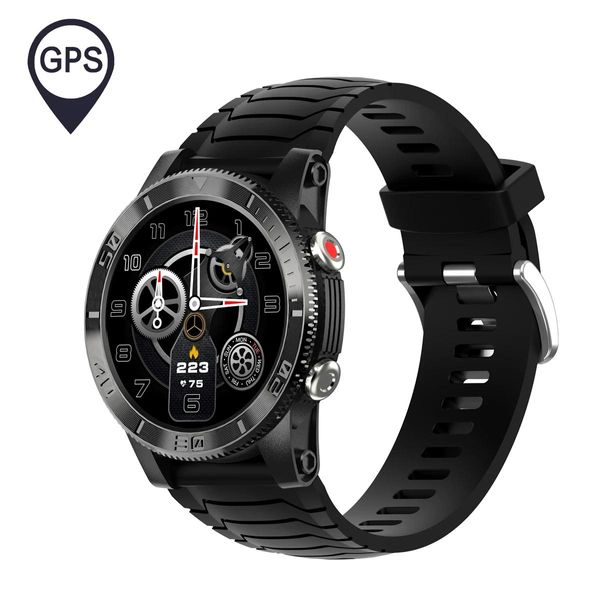 Uhren Herren Smartwatches GPS Positionierung Kompass Herzfrequenz Blut OxygenTracker Smartwatch Musik Anruf Wasserdicht Sport Smartwatch