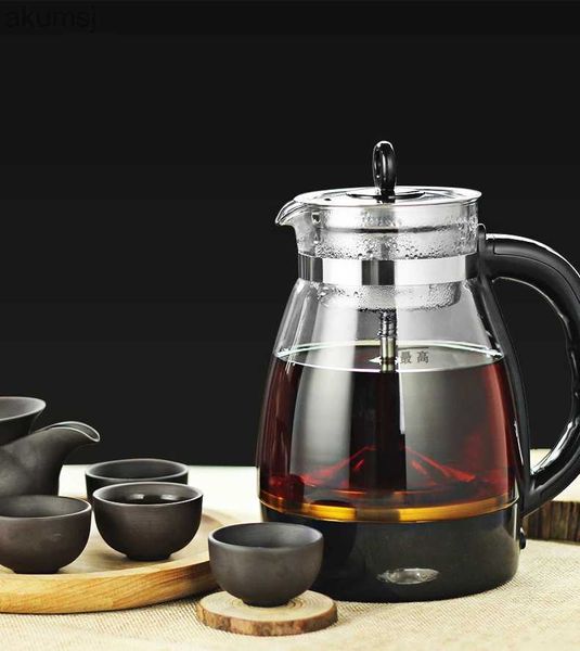 Электрические чайники Электрический чайник, кофеварка, чайник, черный пуэр, стеклянный электрический чайник, паровой чайник, автоматический набор, электрический чайник YQ240109