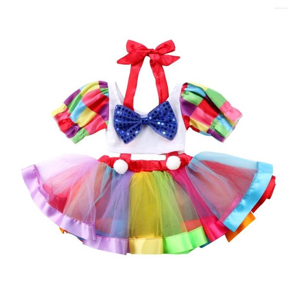 Set di abbigliamento per bambini festival festival corto top stenderna abito abito abito abito abito