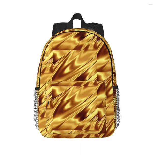 Rucksack Super Shiny Gold Merchandise Rucksäcke Junge Mädchen Büchertasche Mode Kinder Schultaschen Laptop Rucksack Umhängetasche Große Kapazität