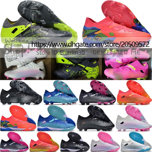 Mit Tasche verschicken Hochwertige neue 2024 Fußballschuhe Future 2024 FG TF Turf Strick-Fußballschuhe für Herren Bequeme Trainings-Söckchen aus weichem Leder Fußballschuhe Größe US 7-11,5