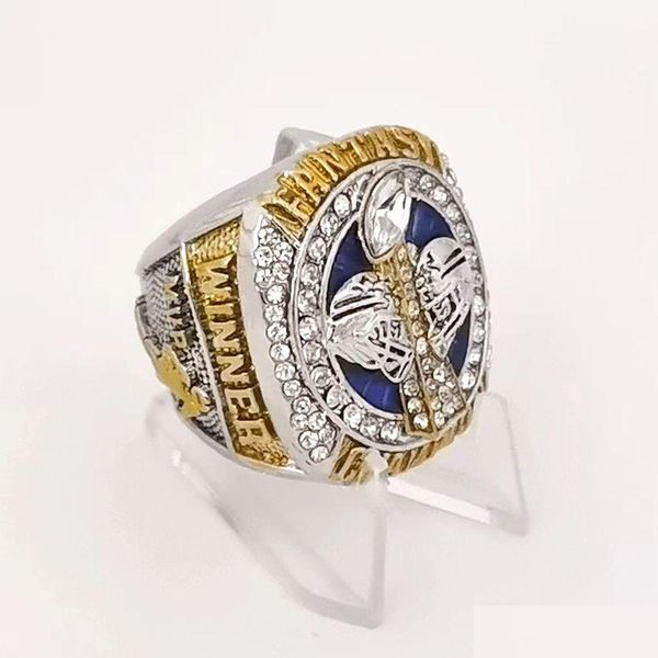 Anéis de banda 2022 Fantasy Football Championship Ring Ffl League Trophy com suporte Drop Delivery Jóias OTNRP