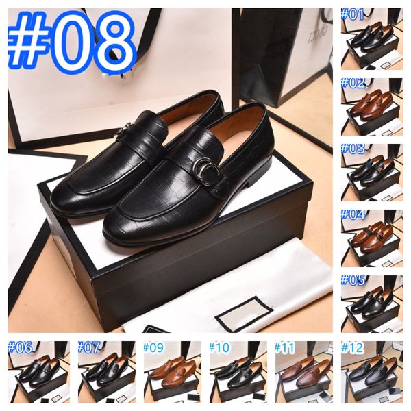 28 Modell Chocolate Brushed Loafers Designer-Kleiderschuhe Luxuriöser Saffiano-Loafer für Herren mit Plateausohle und Büroschuh von höchster Qualität