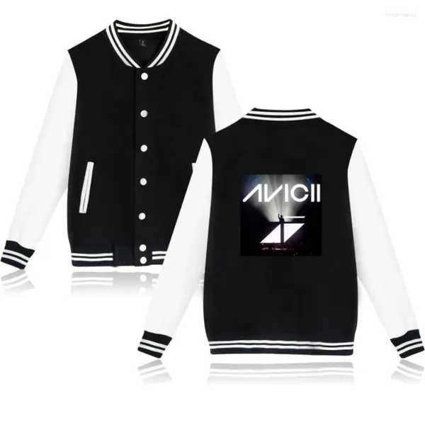 Giacche da donna Giacca da baseball autunnale Studenti Adolescenti Felpa con maniche a costine stile preppy Bomber con stampa DJ Abbigliamento di marca