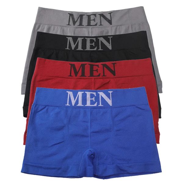 3 peças/lote de roupa interior masculina respirável boxer sólido roupa interior confortável marca masculina shorts preto e azul roupa interior 240109