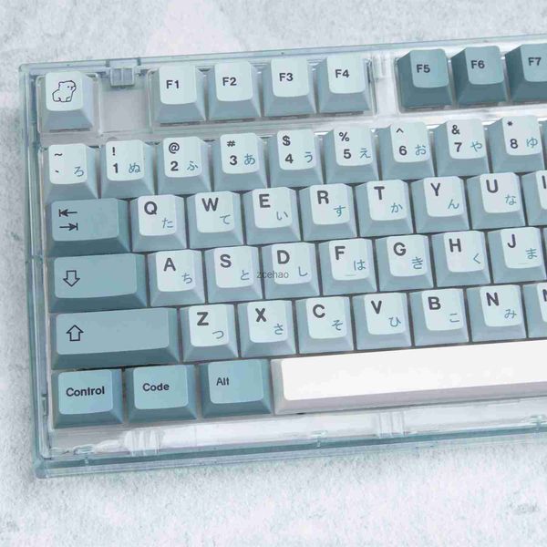 Tastaturen 139 Tasten GMK Iceberg Tastenkappen PBT Tastenkappe Farbstoffsublimation Kirschprofil für Cherry MX Switch mechanische Tastatur GK61 GK64 NT75L240105