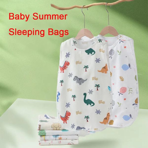 Babyschlafsack Sommer Coole Weste Kinderschlafsack Jungen Mädchen 100% Baumwolle Atmungsaktiver Schlafsack Baby Anti Tipi 240108