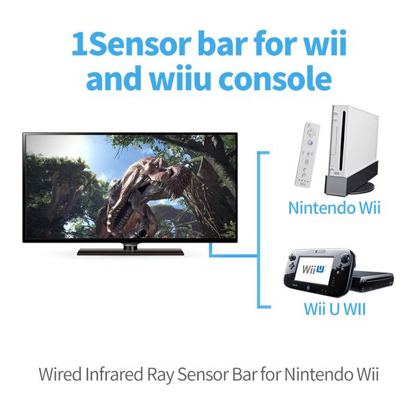 ZK20 WIIU com fio receptor wiiu receptor wii sensor tira WII receptor com fio