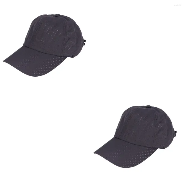 Cappellini da baseball 2 pezzi Cappello da sole estivo con visiera blu scuro da baseball estivo ad asciugatura rapida Moda per uomo adulto