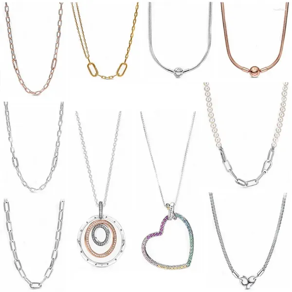 Catene 2024 Charms fai da te Designer Coppia Collana Accessori in argento sterling 925 Donne fatte a mano su misura per gioielli Kette all'ingrosso