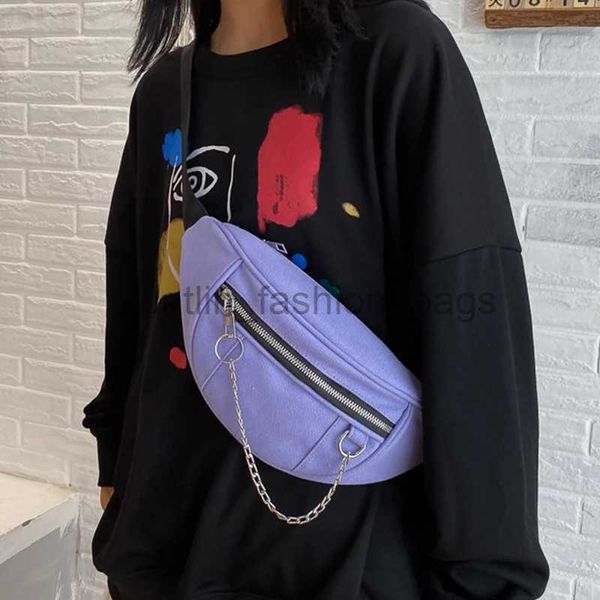 Umhängetaschen Neue Frauen Kette Taille Tasche Damen Neue Designer Leinwand Fanny Pack Mode Reise Geld Telefon Ch Banane Weibliche bum Gürtelcatlin_fashion_bags